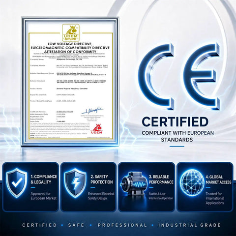 Beefy Variable Frequency Drive 2.2kW 3HP 220V Input Delivers Smooth Single Phase To Three Phase Output, Sensorless VC And V F Control, Compatible With IM And PMSM Motors, Output Up To 400Hz For Precise Speed Regulation And Stable Performance., CE conformity certificate