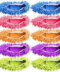 Ultra Soft Microfiber Mop Slippers 5 Pairs 10 Pieces Washable Reusable Floor Cleaning Shoes Covers colorful chenille foot socks