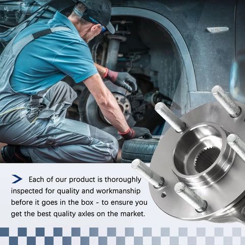 Mechanic installing Front Or Rear Wheel Bearing Hub Assembly Compatible With Hyundai Veracruz 2007 2012 And Santa Fe Sport AWD 2013 2014