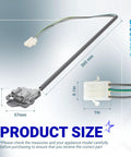 Ultra Durable Washer Lid Switch Replacement for Whirlpool and Kenmore showing dimensions in millimeters and inches