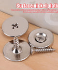 Nickel-plated screws for 2 Sets Cabinet Magnetic Snaps For Drawers And Doors, Hidden Circle Magnet Clasps, strong hold