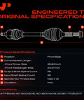 Pair Of Front CV Axle Shaft Assemblies For Honda Civic 1992 2000 And Civic Del Sol 1993 1997 And Acura EL 1997 2000 specs diagram