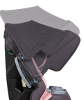 4-In-1 Convertible Car Seat With UPF 50+ Sun Shield Canopy, height adjustable showing flexible canopy positions and side visors