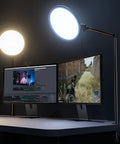 10.2 Inch Ring Light With Stand For Desk Setup 360 Degree Rotating Arm C Clamp Mount Flexible Height Built For A Lit Desk Setup
