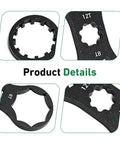 Close-up of Two Piece Aluminum Front Fork Wrench Set For Bikes showing details and grip texture, Durable Black, Universal Tool.
