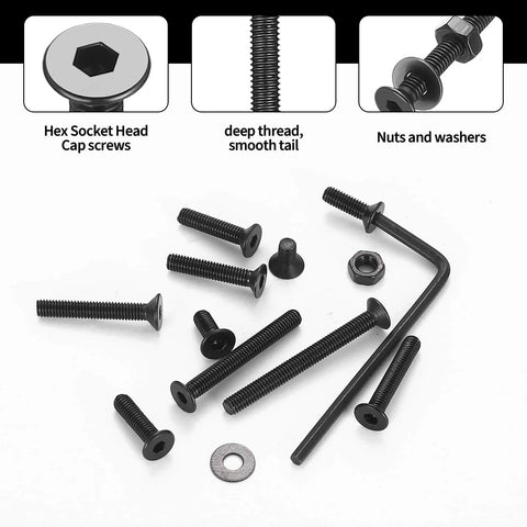 810 Piece M3 Metric Screw Assortment Kit With Flat Head Countersunk Hex Socket Cap Screws Washers Bolts And Nuts Set With Wrench