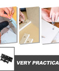 Black Four Inch Self Closing Door Hinge With 90 Degree Right Angle Dead Stop Bracket For Bulletproof Heavy Duty Cabinet And Smooth Quick Garage Install Project being installed with a drill.