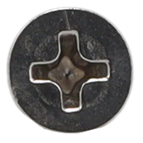 Top Tier Coffee And Espresso Machine Cross Head Flush Screw Replacement Part For No Sweat Appliance Repairs Keeps Your Morning Grind Rolling Smooth Always Direct Swap For Legacy Hardware 12985402, top view of silver crosshead screw.