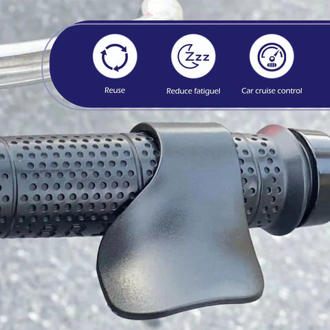 Heavy Duty Slick Motorcycle Cruise Control Grip And Throttle Assist Gear For Smooth Cruising Universal Handlebar Accelerator Booster In Black