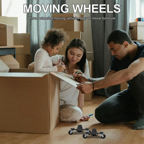 Heavy Duty 3 Wheel Furniture Moving Dolly With Carbon Steel And ABS Build For Smooth Easy Moves And Quick Shifts At Home Or Office No Sweat Grabbing And Rolling Heavy Furniture on floor