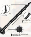 Heavy Duty Wood Screws With Star Drive For Decks And Timber Projects, Rust Resistant Outdoor Grade Screws, close-up design features