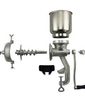 Disassembled GM 150 Grain Mill With Tin Coated Cast Iron Large Hopper Beefy Grind Power Grinds One Pound Per Minute