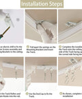 Easy Glide Ceiling Curtain Track System Flexible Durable Design For Effortless Gliding Ideal For Shower Window RV Room Dividers Privacy And Home Decor installation steps