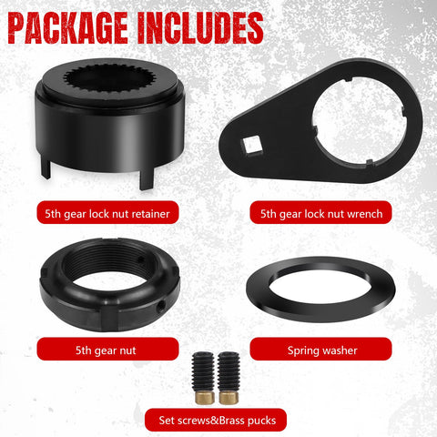 Fifth Gear Lock Nut Retainer Kit With One Half Inch Drive Mainshaft Nut Wrench For Dodge Ram 2500 3500 4WD NV4500 Transmission Compatible Cummins Diesel parts