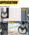 Outdoor Stainless Steel Disc Padlock With Waterproof Shield And Rubber Bumper for sheds, gates, and fences in wide application