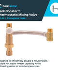 Three Quarter Inch Tank Booster Water Heater Thermostatic Mixing Valve Kit with Corrugated Hose for temperature control
