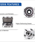 512518 Rear Wheel Hub Bearing Assembly For Subaru Crosstrek 2016 2020 Forester 2014 2018 Impreza 2012 2019 XV Crosstrek 5 Lug Pair