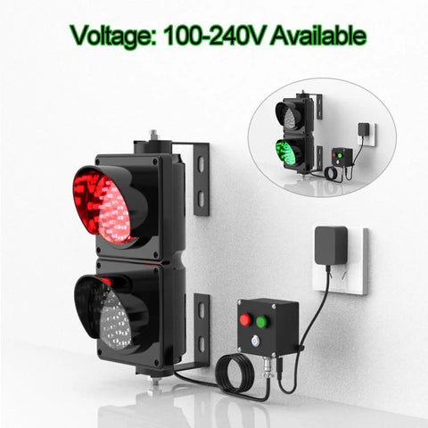 Heavy Duty Industrial Led Loading Dock Traffic Light Wall Mount Signal Lamp Automotive Warehouse featuring red and green lights with push button
