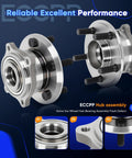 Rear Wheel Hub Bearing Assembly Fits Chrysler 300 2015 2021 Dodge Challenger 2015 2021 Dodge Charger 2015 2021 5 Lug Wheel ABS Sensor Direct Fit OE Quality No Mod Needed Replacement image showing front and side view with close-ups.