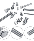 Heavy Duty 240 Piece Hex Head Bolts Nuts And Flat Washers Set For DIY Projects And Auto Repairs All In One Full Thread Machine Screws Kit Hex Head Hardware Assortment, assorted bolts