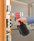 Air Powered Pneumatic Rivet Gun Set For Heavy Duty Riveting, Durable Stainless Steel And Aluminum Alloy Build, Pro-Grade High-Performance Pop Riveter Tool For Quick Pull Rivets, Ideal For Automotive, Metal Fabrication, And DIY, used on door hardware
