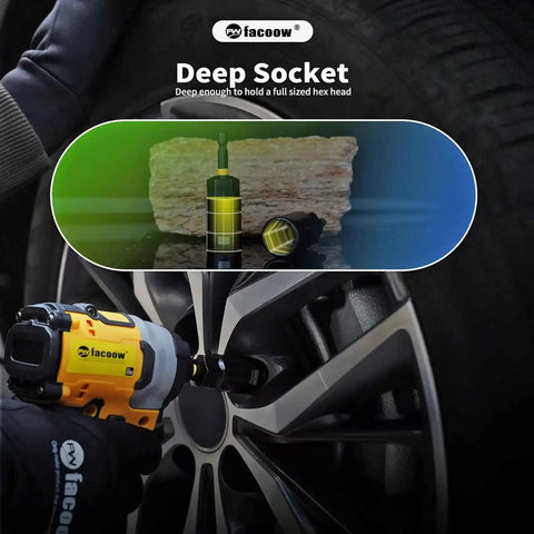 Power tool using 55 Piece Magnetic Impact Nut Driver Set With Deep SAE And Metric Sockets for tire maintenance