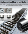 Heavy Duty Stainless Steel Conveyor System Replacement Roller 1 Inch Diameter By 11.8 Inch Length For Warehouse Factory And Machine Tool Table Equipment Super Strong Metal Rollers 5 Packs smooth cut rollers with steel bearings.