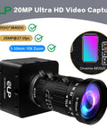 Ultra HD 20MP Varifocal USB 3.0 Camera For PC And Raspberry Pi with 5-50mm 10X Manual Zoom lens, Lightburn Compatible