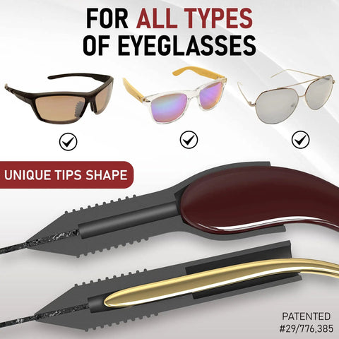 No Tail Eyewear Strap For Glasses, Adjustable Retainer Lanyard With Silicone Tips, Wired Eyewear Holder For Men And Women
