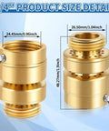 Lead Free Brass Self Draining Vacuum Breaker Adapter For Outdoor Faucets Three Quarter Inch GHT Female To Three Quarter Inch GHT Male with product dimensions