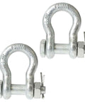 Two Pack 1-1/8 Inch Galvanized Bolt Type Anchor Shackles Beefy Heavy Duty Rigging For Lifting Towing And Load Securement 9.5 Ton Working Load Limit Pin Size 1-1/4 Inch Built Tough For Demanding Jobs