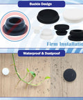 Assorted 100 Pack Silicone Hole Plugs Set White Frosted Surface For Round Holes in waterproof and dustproof design demonstration
