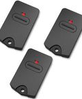 Three black remotes for Upgraded 318MHz Gate Opener Remote With 9 DIP Switches For Mighty Mule Systems No Brainer 1 Button Replacement 3 Pack