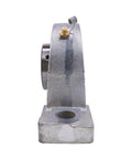 Side view of 2 Inch Pillow Block Bearing with UCP211 32NP, heavy duty mounted bearing, showing set screw locking on metal housing.