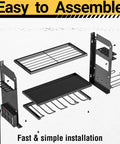 Exploded view of Must Have Power Tool Organizer Wall Mount With Charging Station For Garage Cordless Tools Hanger And Battery Storage Rack Heavy Duty Drill Holder Shelf Built In Metal Power Strip parts