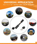 Heavy Duty Trailer Hitch Lock With 5/8 Inch Pin, 3-1/2 Inch Long, Fits Class III And IV 2 Inch And 2-1/2 Inch Receivers shown with applications