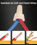 Tan Wire Nuts Connectors P12 22-10AWG Twist Caps for Electrical Wiring Bulk Kit 1000 Pcs joining colored wires