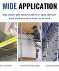Wide application of Straight Up Tough Self Stick Insulation Pins 2-1/2 Inch with galvanized finish for insulation support.