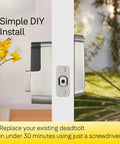 Dead Nuts Smart Deadbolt Featuring Zwave Connectivity And Touchscreen Keypad For Keyless Entry remote unlock installation view.
