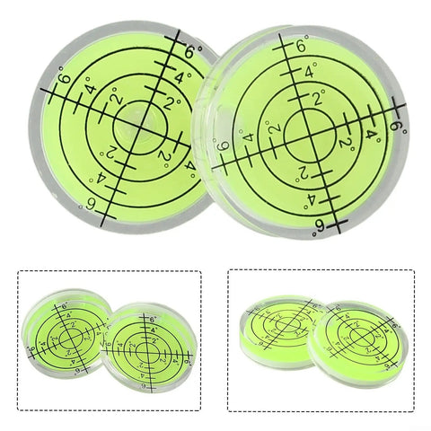 for acrylic for spirit Level 32x7mm Wear-Resistant 2pcs for, yellow-green liquid level with precise markings for accuracy.