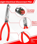 Pro Grade Car Clip Pliers And Disassembly Tools Set With Straight And 60 Degree Tips for electrical disconnect in cars
