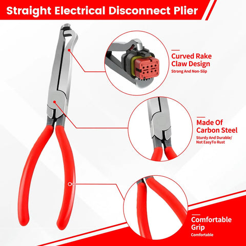 Pro Grade Car Clip Pliers And Disassembly Tools Set With Straight And 60 Degree Tips for electrical disconnect in cars