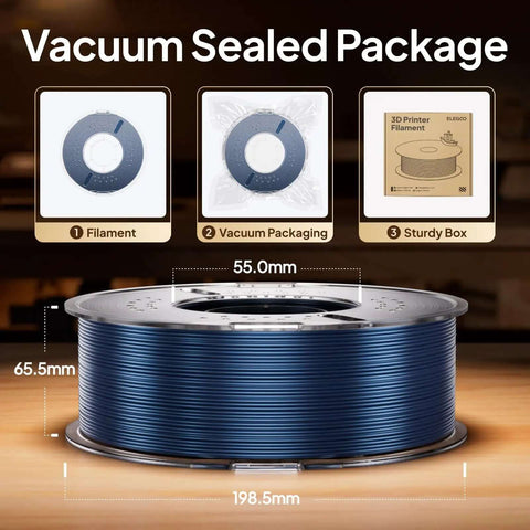 Metallic Bronze 1.75mm PLA Filament, 1kg Spool, vacuum sealed package, 3D printing, high dimensional accuracy, smooth finish