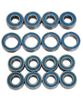 16 Pack RC Rubber Sealed Ball Bearings Kit For 1/10 TT02 RC Cars Chromium Steel 52100 displayed in set