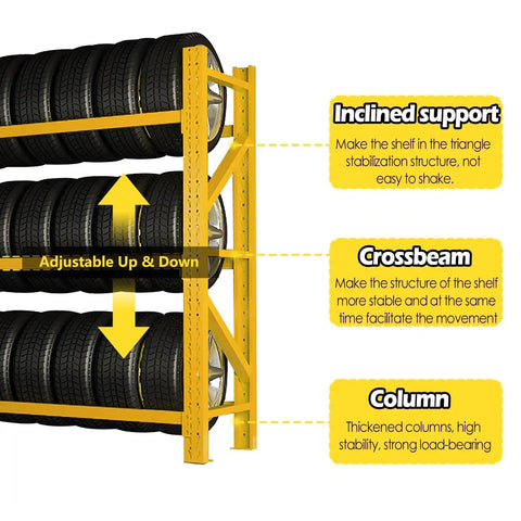 Straight Up Heavy Duty Tire Storage Rack Built Like A Tank For Garage Or Shop Use Featuring Rock Solid Steel Frame And Tool Free Height Adjustment To Handle Massive Loads Every Single Day