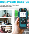Image of Skip The Guesswork With This Heavy Duty Wall Scanner And Electronic Stud Finder Auto Calibrating with LCD screen for scanning. 