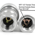 Close-up of Half Inch NPT Thread ISO 5675 Hydraulic Quick Connect Tractor Couplers with Ball Valve Seal showing NPT 1/2 Female Thread.