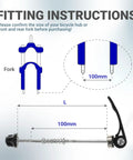 Quick Release Skewer Front And Rear Wheel Axles For Mountain Bike, Road Bike, And BMX Bikes, fitting instructions