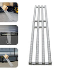 Heavy Duty Foldable Gravity Conveyor Roller 12 Inch By 79 Inch Length With Four Rows Of Wheels on a warehouse dock.