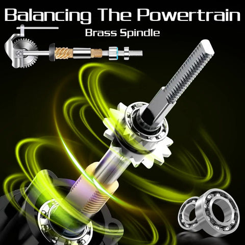 Diagram of a brass spindle for a lightweight spinning reel with ultra smooth action for saltwater and freshwater fishing.